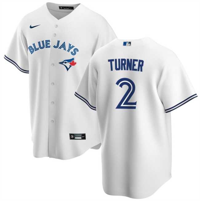 Mens Toronto Blue Jays #2 Justin Turner White Cool Base Stitched Jersey Dzhi